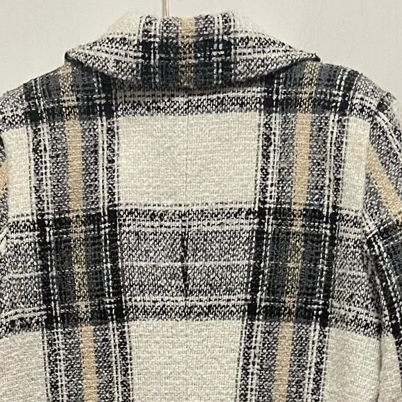 NWT NVLT - PLAID BOUCLÉ LONG COAT